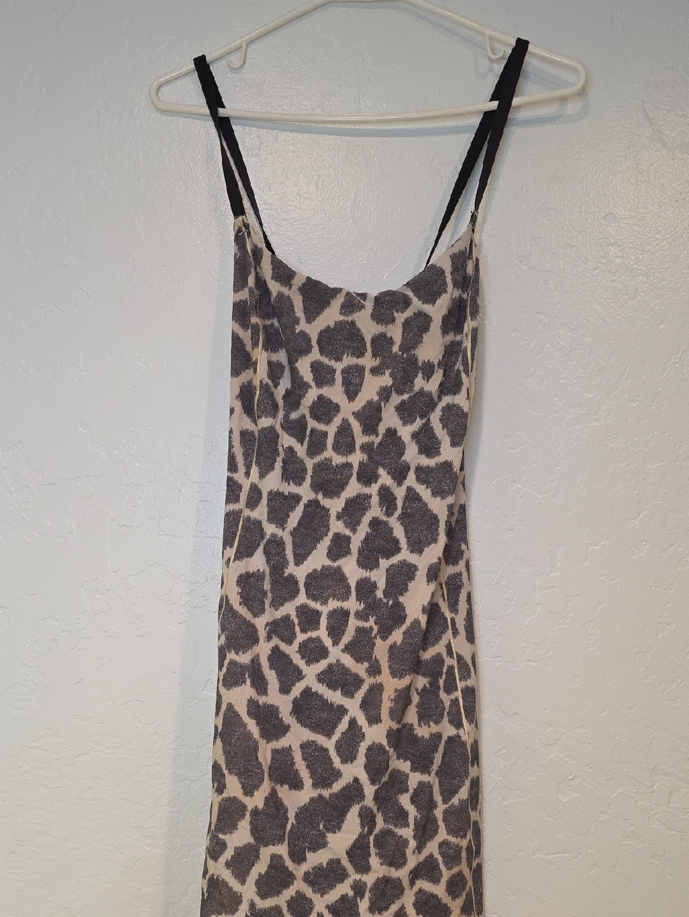 Aerie Offline Leopard Print Slip Dress with Black Straps